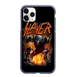 Чехол iPhone 11 Pro матовый Slayer, цвет: 3D-серый