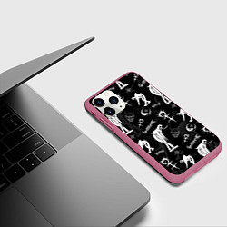 Чехол iPhone 11 Pro матовый Ghostemane, цвет: 3D-малиновый — фото 2
