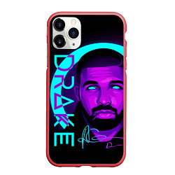 Чехол iPhone 11 Pro матовый Drake, цвет: 3D-красный