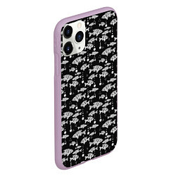 Чехол iPhone 11 Pro матовый Узор для рыбака, цвет: 3D-сиреневый — фото 2