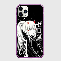 Чехол iPhone 11 Pro матовый Zero Two, Darling in the Franx