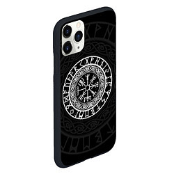 Чехол iPhone 11 Pro матовый Вегвизир Galdrastafir, цвет: 3D-черный — фото 2