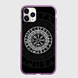 Чехол iPhone 11 Pro матовый Вегвизир Galdrastafir, цвет: 3D-фиолетовый