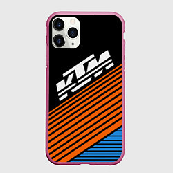 Чехол iPhone 11 Pro матовый KTM КТМ Z, цвет: 3D-малиновый