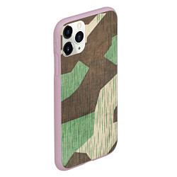 Чехол iPhone 11 Pro матовый Камуфляж хаки армейский, цвет: 3D-розовый — фото 2