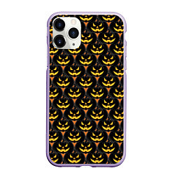 Чехол iPhone 11 Pro матовый Страшный Джек, цвет: 3D-светло-сиреневый