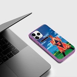 Чехол iPhone 11 Pro матовый Earthling - David Bowie, цвет: 3D-фиолетовый — фото 2