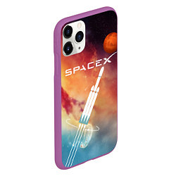 Чехол iPhone 11 Pro матовый Space X, цвет: 3D-фиолетовый — фото 2