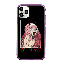 Чехол iPhone 11 Pro матовый Зеро ту ahegao франкс