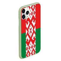 Чехол iPhone 11 Pro матовый Белоруссия, цвет: 3D-салатовый — фото 2