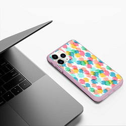Чехол iPhone 11 Pro матовый Шарики, цвет: 3D-розовый — фото 2