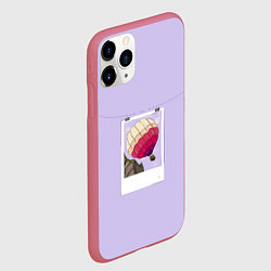 Чехол iPhone 11 Pro матовый Снимок, цвет: 3D-малиновый — фото 2