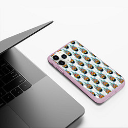 Чехол iPhone 11 Pro матовый Игра в Боулинг, цвет: 3D-розовый — фото 2