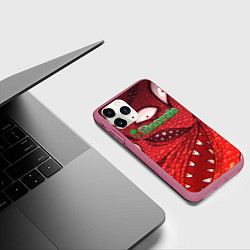 Чехол iPhone 11 Pro матовый Terraria Wall of Flesh, цвет: 3D-малиновый — фото 2