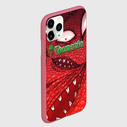 Чехол iPhone 11 Pro матовый Terraria Wall of Flesh, цвет: 3D-малиновый — фото 2