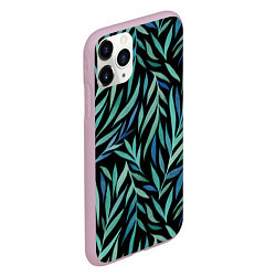Чехол iPhone 11 Pro матовый Растительный орнамент, цвет: 3D-розовый — фото 2