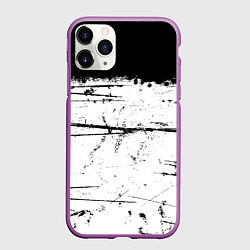 Чехол iPhone 11 Pro матовый ИСПАЧКАННЫЙ КРАСКОЙ, цвет: 3D-фиолетовый