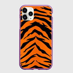 Чехол iPhone 11 Pro матовый Шкура тигра