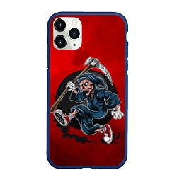 Чехол iPhone 11 Pro матовый SkeletonRun, цвет: 3D-тёмно-синий