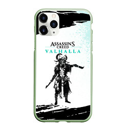 Чехол iPhone 11 Pro матовый АССАСИН КРИД ASSASSINS CREED VALHALLA Z, цвет: 3D-салатовый