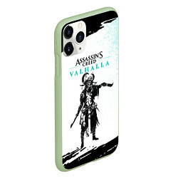 Чехол iPhone 11 Pro матовый АССАСИН КРИД ASSASSINS CREED VALHALLA Z, цвет: 3D-салатовый — фото 2