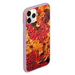 Чехол iPhone 11 Pro матовый Живопись коррозии металла, цвет: 3D-сиреневый — фото 2