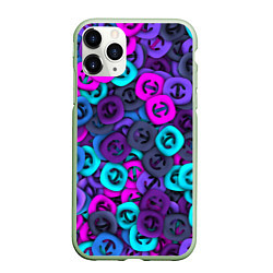 Чехол iPhone 11 Pro матовый Неоновые снаперсы, цвет: 3D-салатовый