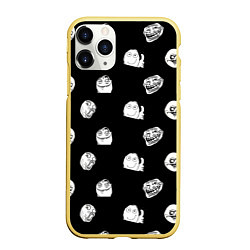 Чехол iPhone 11 Pro матовый Trollolo, цвет: 3D-желтый