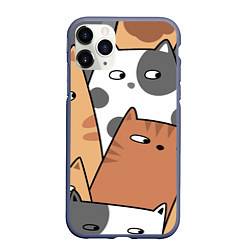 Чехол iPhone 11 Pro матовый Котики!, цвет: 3D-серый