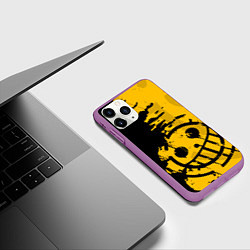 Чехол iPhone 11 Pro матовый ONE PIECE PIRATES ПИРАТЫ, цвет: 3D-фиолетовый — фото 2