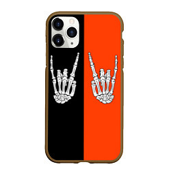 Чехол iPhone 11 Pro матовый Ладошки скелета