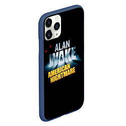 Чехол iPhone 11 Pro матовый Alan Wake триллер, цвет: 3D-тёмно-синий — фото 2