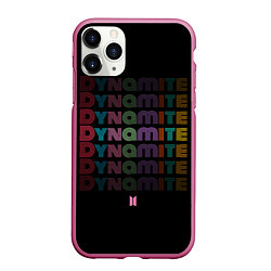 Чехол iPhone 11 Pro матовый DYNAMITE BTS, цвет: 3D-малиновый