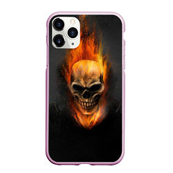 Чехол iPhone 11 Pro матовый Призрак в огне, цвет: 3D-розовый