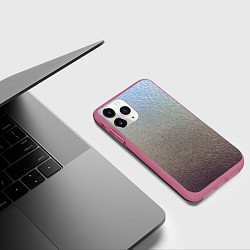 Чехол iPhone 11 Pro матовый Металликскин, цвет: 3D-малиновый — фото 2