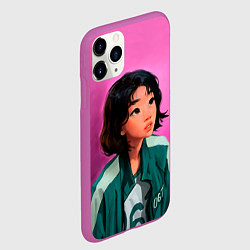 Чехол iPhone 11 Pro матовый 067 игра в кальмара, цвет: 3D-фиолетовый — фото 2