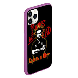 Чехол iPhone 11 Pro матовый Punks Not Dead КиШ, цвет: 3D-фиолетовый — фото 2