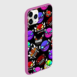 Чехол iPhone 11 Pro матовый Geometry Dash: Demons Squad, цвет: 3D-фиолетовый — фото 2