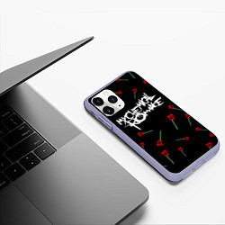 Чехол iPhone 11 Pro матовый MY CHEMICAL ROMANCE РОЗЫ MCR ROSES, цвет: 3D-светло-сиреневый — фото 2