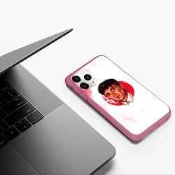 Чехол iPhone 11 Pro матовый Томас Шелби Острые козырьки, цвет: 3D-малиновый — фото 2