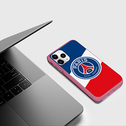 Чехол iPhone 11 Pro матовый Paris Saint-Germain FC, цвет: 3D-малиновый — фото 2