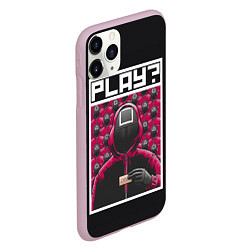 Чехол iPhone 11 Pro матовый Поиграем в Кальмара?, цвет: 3D-розовый — фото 2