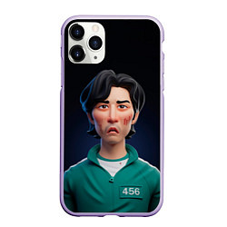 Чехол iPhone 11 Pro матовый Сон Ги Хун, цвет: 3D-светло-сиреневый