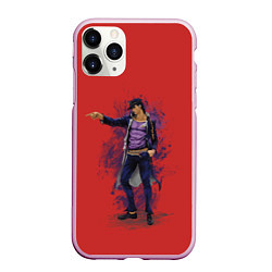 Чехол iPhone 11 Pro матовый Jotaro Jo Jo, цвет: 3D-розовый