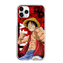 Чехол iPhone 11 Pro матовый Манки Д Луффи, One Piece, цвет: 3D-белый