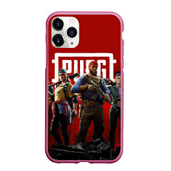 Чехол iPhone 11 Pro матовый ПАБГ КОРОЛЕВСКАЯ БИТВА PUBG, цвет: 3D-малиновый