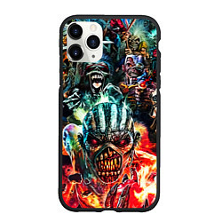 Чехол iPhone 11 Pro матовый Iron Maiden allover