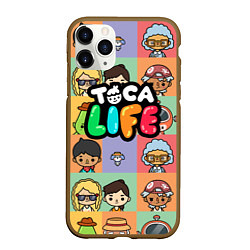 Чехол iPhone 11 Pro матовый Toca Life: Faces