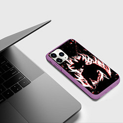 Чехол iPhone 11 Pro матовый Dragon ball super, цвет: 3D-фиолетовый — фото 2
