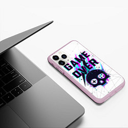 Чехол iPhone 11 Pro матовый Game OVER - NEON 3D, цвет: 3D-розовый — фото 2